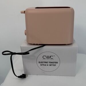 CWC Cook With Color Electric Toaster 2 Slice Matte Blush WTT07 700W New 104-48